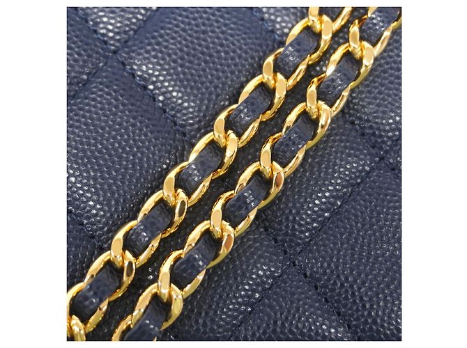 Bolsa de Ombro com Corrente Chanel Matelassé Azul - vista 8