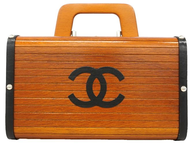 Bolso de mano Chanel marrón efecto madera Castaño - vista 11