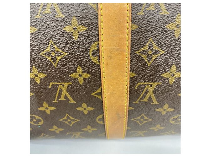 Borsa Louis Vuitton Brown Boston Monogram Keepall 50 Marrone - vista 13