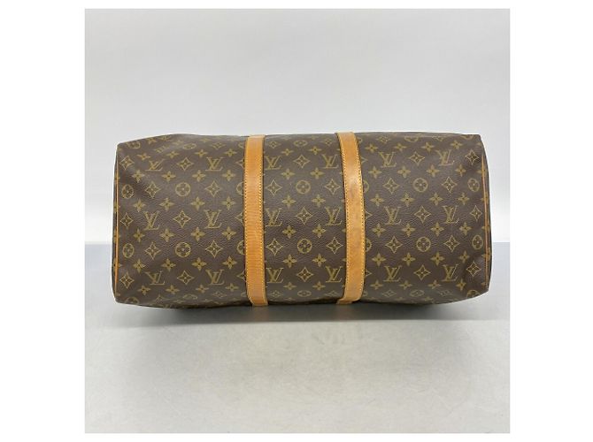 Borsa Louis Vuitton Brown Boston Monogram Keepall 50 Marrone - vista 3