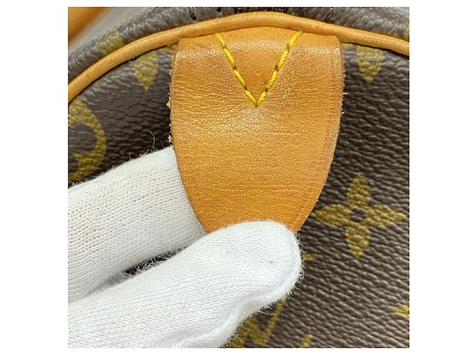 Borsa Louis Vuitton Brown Boston Monogram Keepall 50 Marrone - vista 5