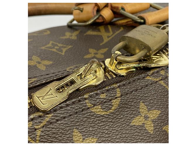 Borsa Louis Vuitton Brown Boston Monogram Keepall 50 Marrone - vista 8