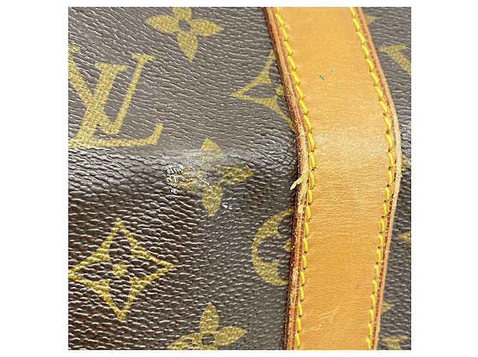 Borsa Louis Vuitton Brown Boston Monogram Keepall 50 Marrone - vista 9