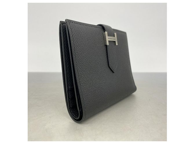 Hermès Portafoglio compatto Hermes Bearn in pelle Epsom nera Nero - vista 2