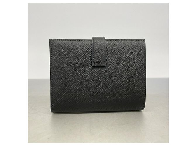 Hermès Portafoglio compatto Hermes Bearn in pelle Epsom nera Nero - vista 5