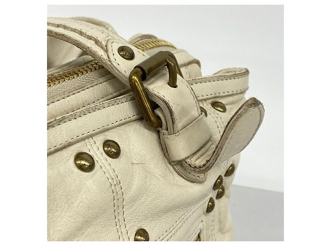 Louis Vuitton Cruise Line Rivet Handbag Cream - view 10