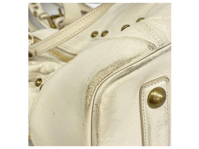 Louis Vuitton Cruise Line Rivet Handbag Cream - view 6