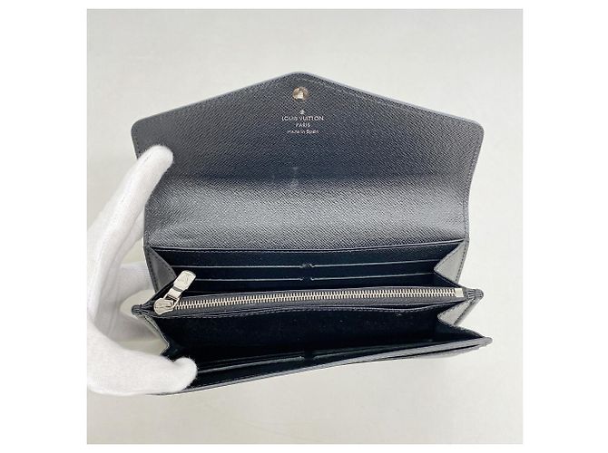 Louis Vuitton Portefeuille Sarah Long Wallet de cuero Epi Negro - vista 3