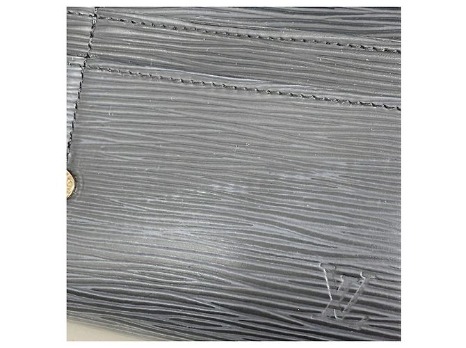 Louis Vuitton Portefeuille Sarah Long Wallet de cuero Epi Negro - vista 8