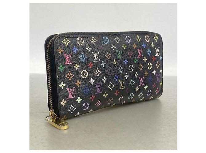 Portafoglio Zippy Louis Vuitton Monogram Multicolor Nero Rosso - vista 2