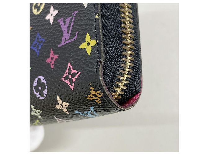 Portafoglio Zippy Louis Vuitton Monogram Multicolor Nero Rosso - vista 6