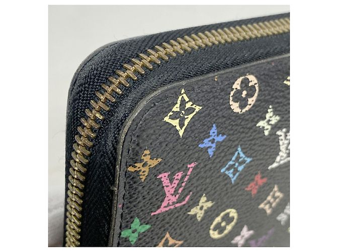 Portafoglio Zippy Louis Vuitton Monogram Multicolor Nero Rosso - vista 7