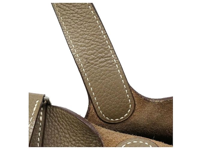 Hermès Bolsa Hermes Picotin Lock PM Taupe - vista 14