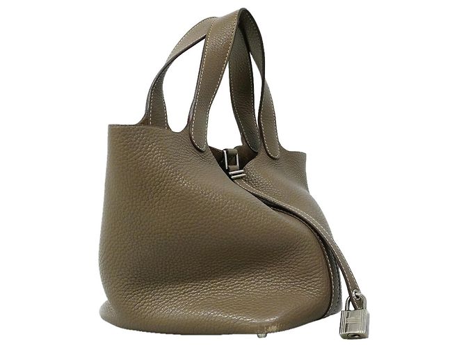 Hermès Bolsa Hermes Picotin Lock PM Taupe - vista 2