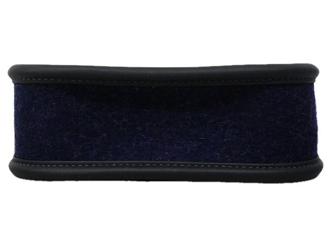 Hermès Borsa a tracolla Hermes Evelyne TPM in feltro Blu - vista 3