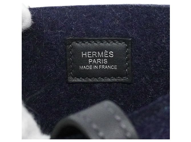 Hermès Borsa a tracolla Hermes Evelyne TPM in feltro Blu - vista 5