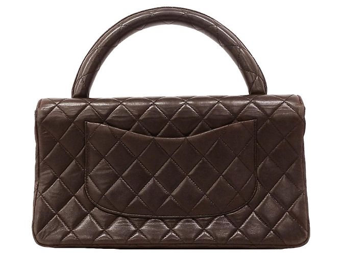 Sac à main Chanel Matelassé en agneau noir - vue 10