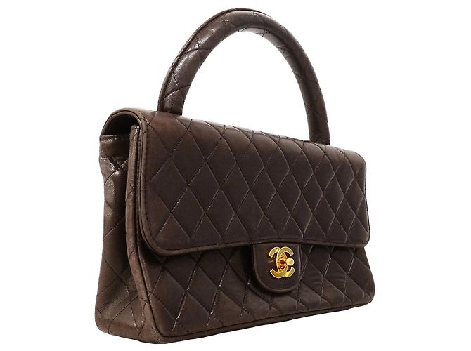 Sac à main Chanel Matelassé en agneau noir - vue 2