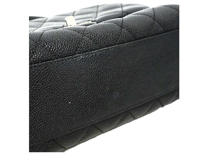Bolsa Chanel Matelassé em couro de bezerro granulado preto - vista 11