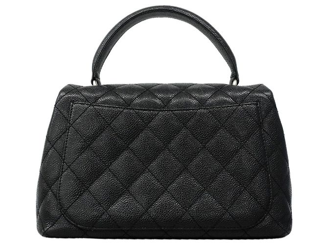 Bolsa Chanel Matelassé em couro de bezerro granulado preto - vista 15