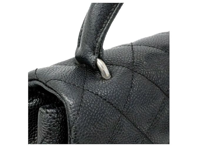 Bolsa Chanel Matelassé em couro de bezerro granulado preto - vista 7