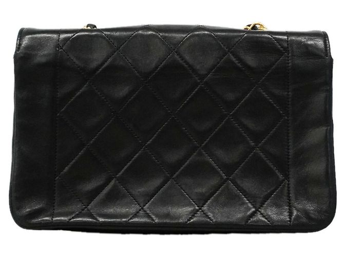 Bolsa de Ombro Chanel Diana Chain Preto - vista 13