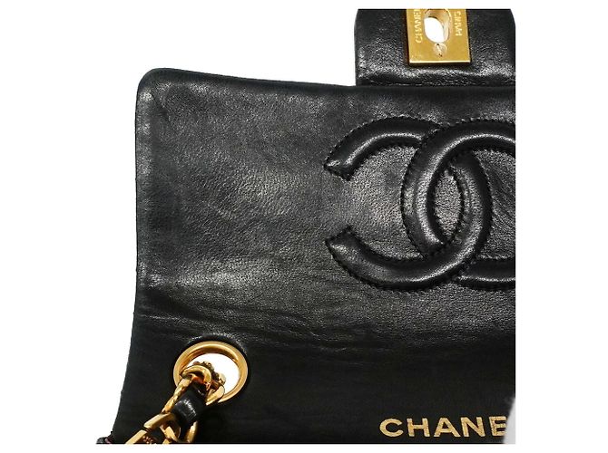 Bolso de hombro Chanel Mini Matelassé con cadena Negro - vista 12