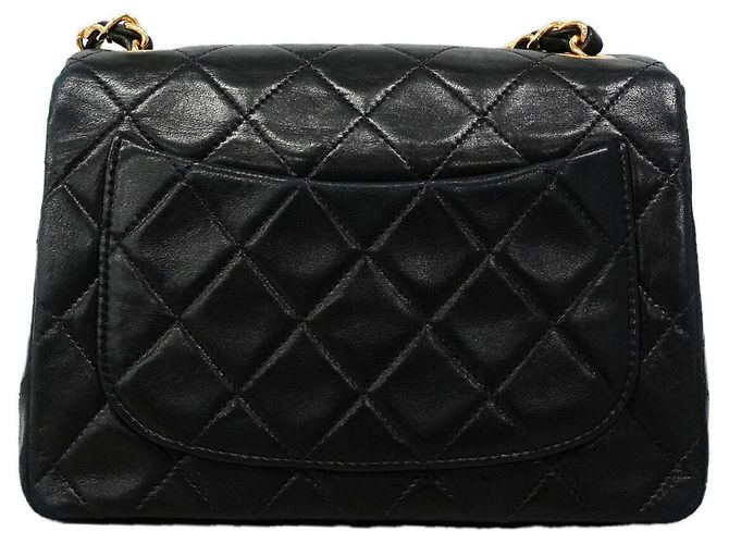 Bolso de hombro Chanel Mini Matelassé con cadena Negro - vista 13