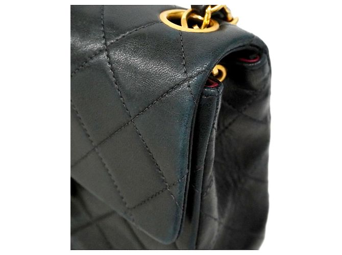 Bolso de hombro Chanel Mini Matelassé con cadena Negro - vista 7