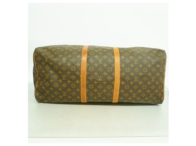 Sac Louis Vuitton Boston Monogram Keepall 60 Marron - vue 3