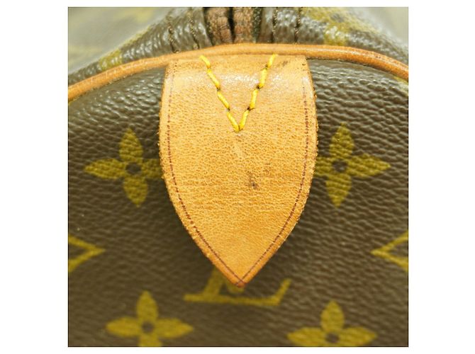 Sac Louis Vuitton Boston Monogram Keepall 60 Marron - vue 5