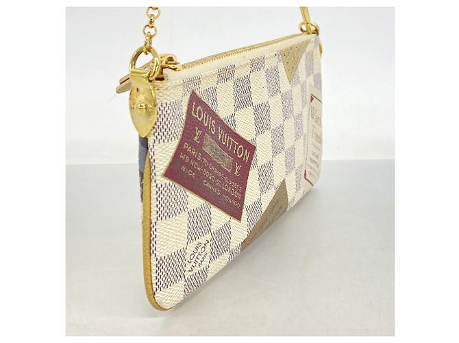 Louis Vuitton Damier Azur Label Collection Pochette Mira MM Bianco - vista 2