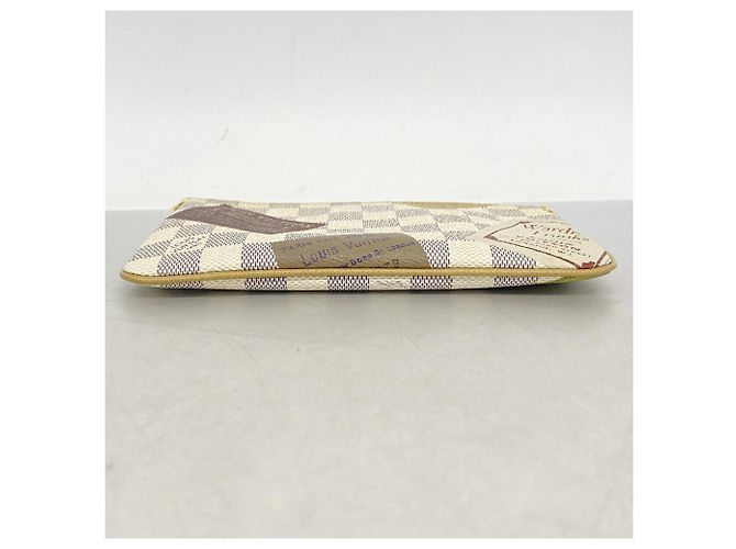 Louis Vuitton Damier Azur Label Collection Pochette Mira MM Bianco - vista 3