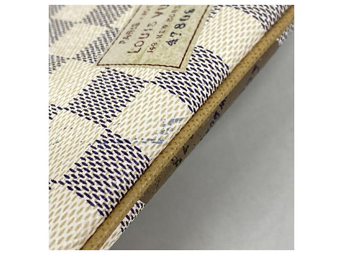 Louis Vuitton Damier Azur Label Collection Pochette Mira MM Bianco - vista 7