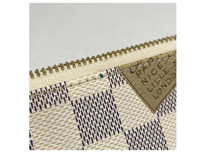 Louis Vuitton Damier Azur Label Collection Pochette Mira MM Bianco - vista 8