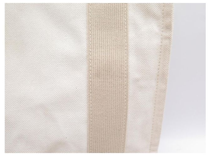 Hermès BORSA A MANO HERMES FOURRE TOUT VERTICAL IN tela CABAS BIANCO POCHETTE BAG - vista 17