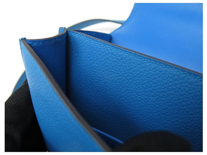 Hermès BORSA A MANO HERMES CONSTANCE 18 MINI IN PELLE BLU ZANZIBAR H DORATA BORSA A TRACCOLLA - vista 12