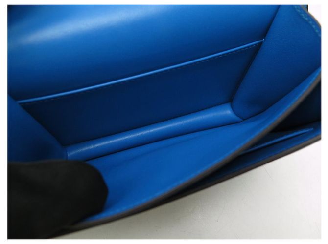 Hermès BORSA A MANO HERMES CONSTANCE 18 MINI IN PELLE BLU ZANZIBAR H DORATA BORSA A TRACCOLLA - vista 9