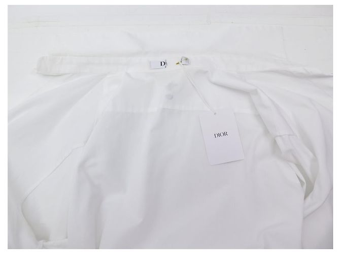 NUOVA CAMICIA DIOR ABEILLE LOGO CD 1U1B27A3581 36 XS CAMICIA IN COTONE BIANCA Bianco - vista 4