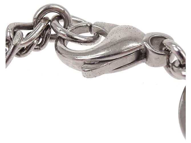 Collana a catena in metallo grande Chanel Quilted CC Argento - vista 6