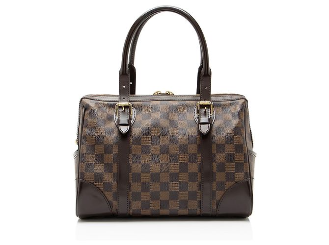 Borsa Satchel Louis Vuitton Damier Ebene Berkeley Marrone - vista 3