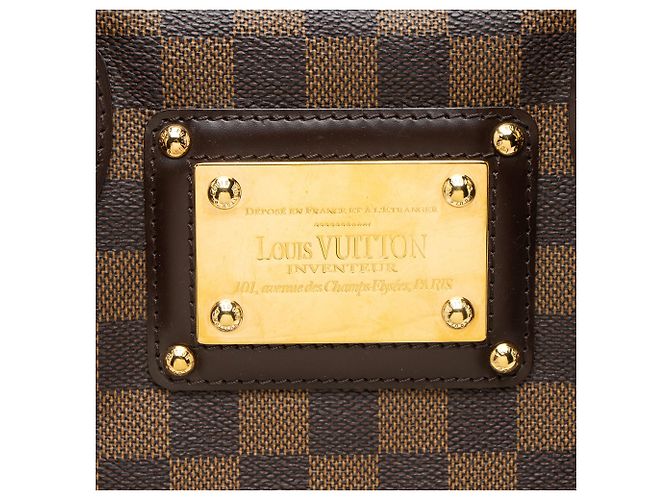 Borsa Satchel Louis Vuitton Damier Ebene Berkeley Marrone - vista 9