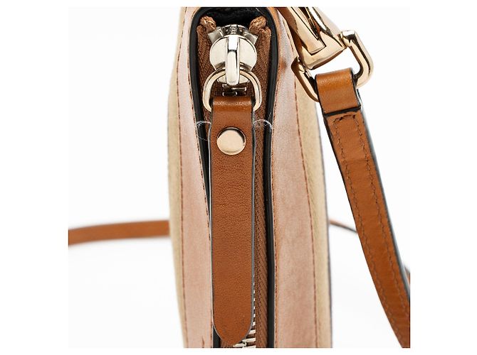 Clutch Burberry House Check Peyton Marrone Beige - vista 10