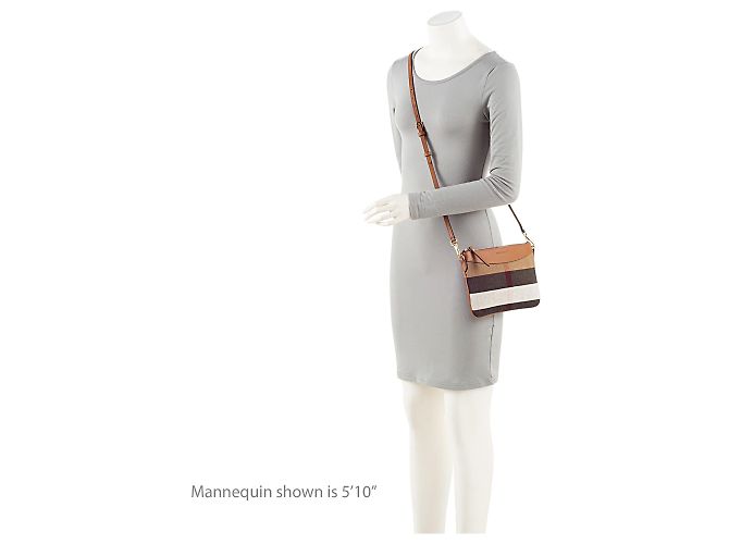 Clutch Burberry House Check Peyton Marrone Beige - vista 5
