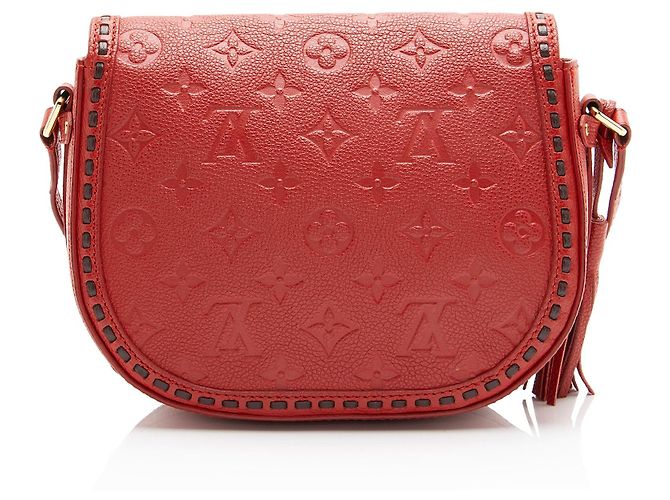 Borsa a tracolla Louis Vuitton Monogram Empreinte Junot Rosso - vista 3