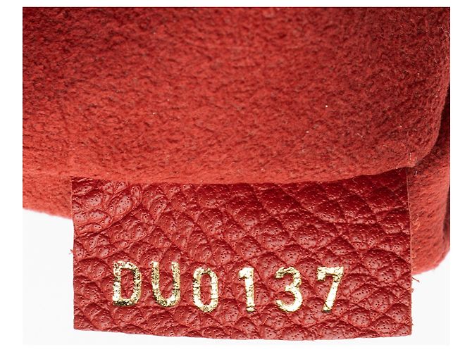 Borsa a tracolla Louis Vuitton Monogram Empreinte Junot Rosso - vista 6