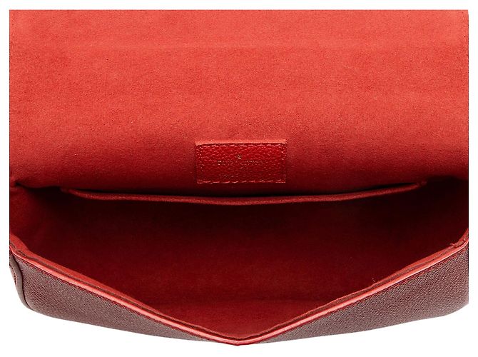 Borsa a tracolla Louis Vuitton Monogram Empreinte Junot Rosso - vista 7