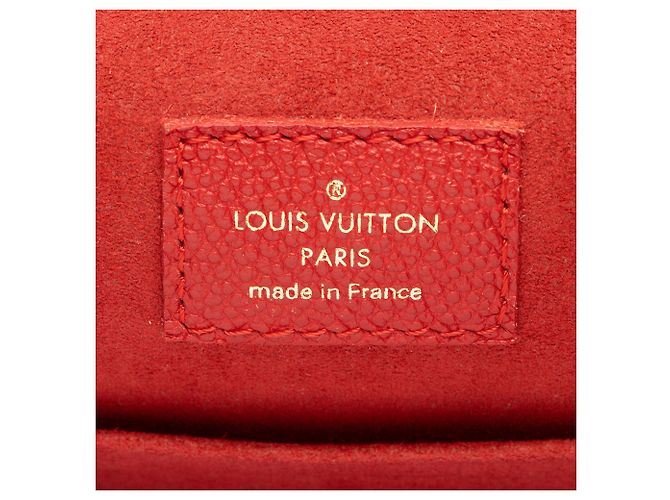 Borsa a tracolla Louis Vuitton Monogram Empreinte Junot Rosso - vista 8