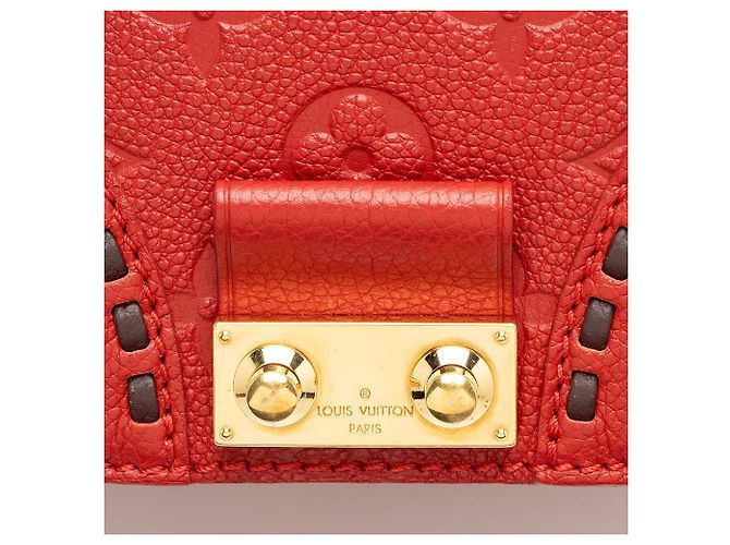 Borsa a tracolla Louis Vuitton Monogram Empreinte Junot Rosso - vista 9
