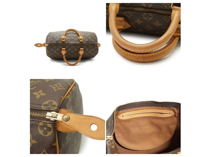 Louis Vuitton Vintage Cloth Handtasche Speedy Braun - Ansicht 5